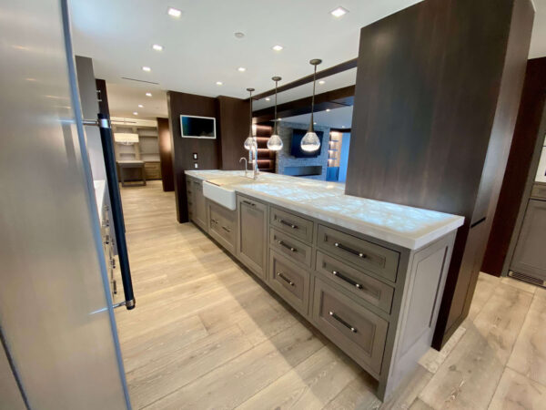 kitchen of new home in St Pierre at Pelican Bay Naples, FL