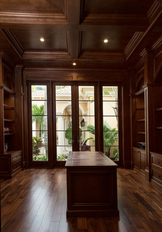 Office millwork by Acadian Builders in Naples FL